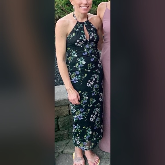 AFRM Kalina Spring Noir Bouquet Sleeveless Dress Size Small - Picture 2 of 4